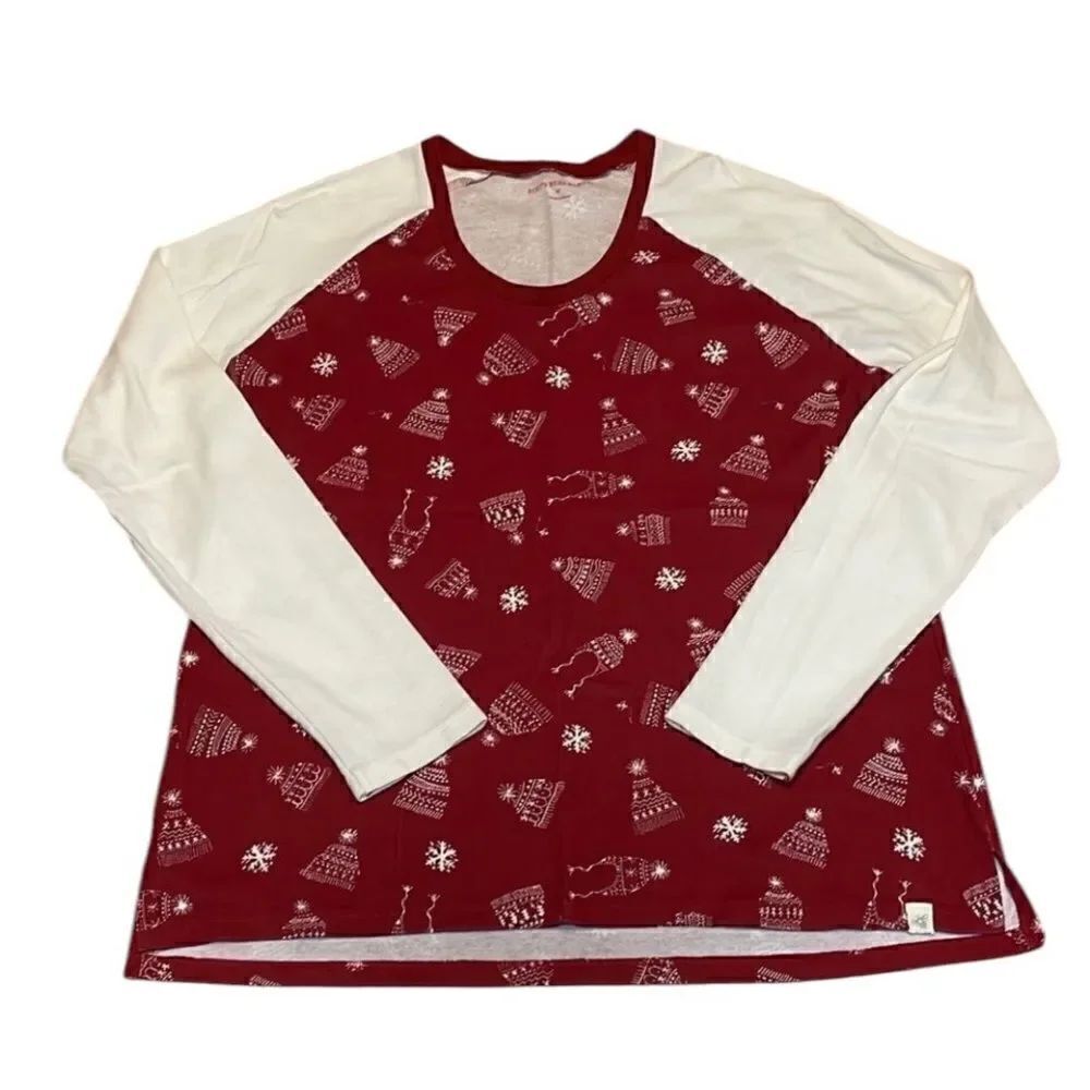 Winter Hats Burt’s Bees Baby Winter Beanie Shirt, Christmas, Holiday Cream Red M
